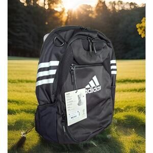 ADIDAS STADIUM 3 SOCCER BACKPACK BAG #FZ6789 BLACK NWT IN BAG